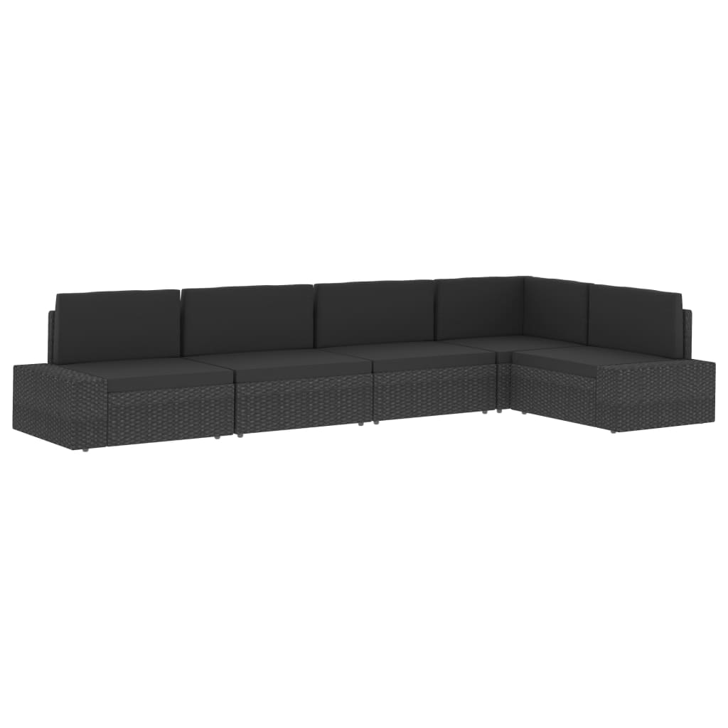 Modularna srednja sofa od poliratana siva