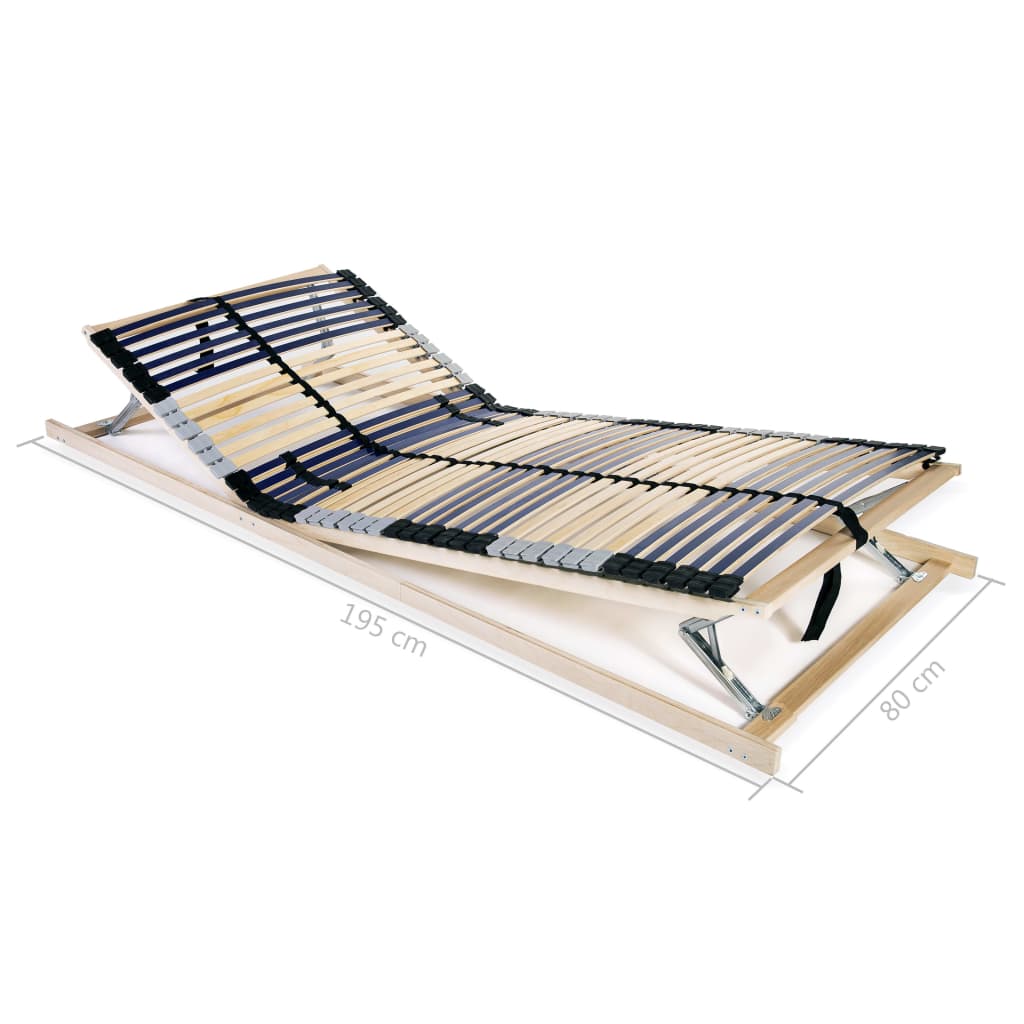 Podnice za krevet 2 kom s 42 letvice i 7 zona 80 x 200 cm