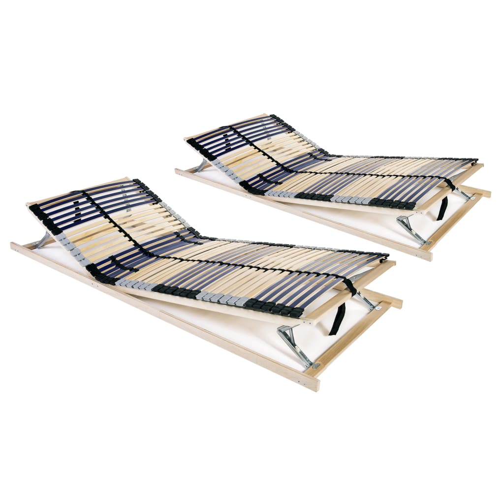 Podnice za krevet 2 kom s 42 letvice i 7 zona 90 x 200 cm