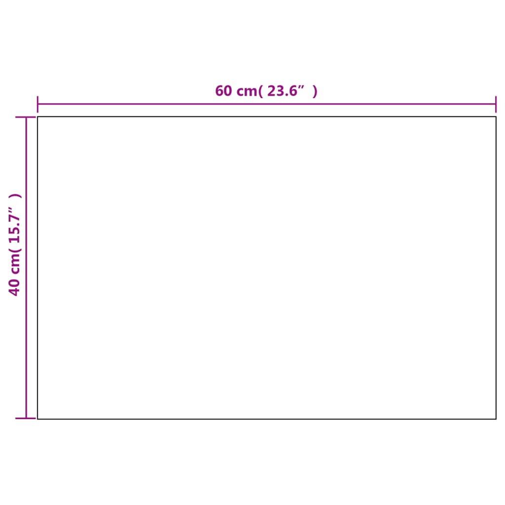 Zidna ogledala 2 kom 60 x 40 cm pravokutna staklena