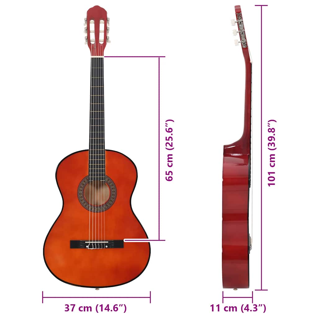 12-dijelni set klasične gitare za početnike 4/4 39"