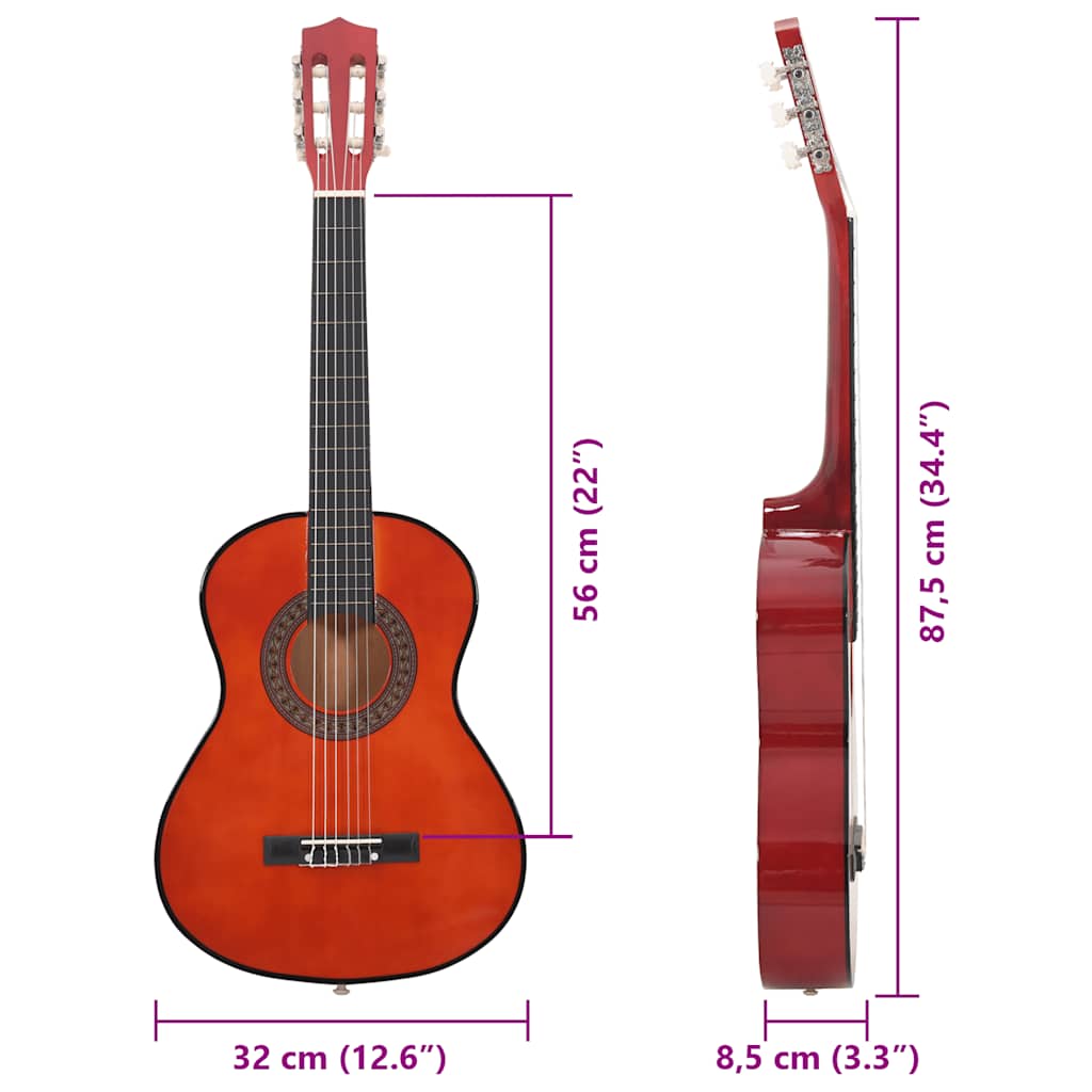 8-dijelni set klasične gitare za početnike 1/2 34 "