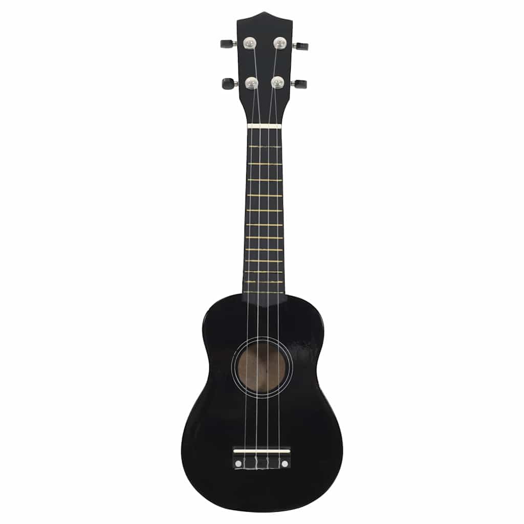 Set dječjeg ukulelea Soprano s torbom crni 21 "