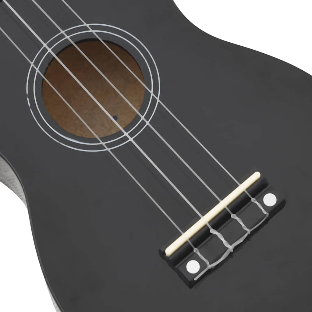 Set dječjeg ukulelea Soprano s torbom crni 21 "