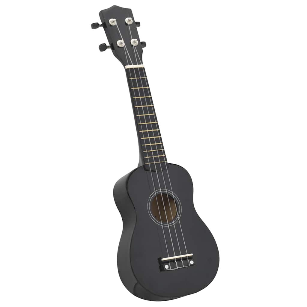 Set dječjeg ukulelea Soprano s torbom crni 23 "