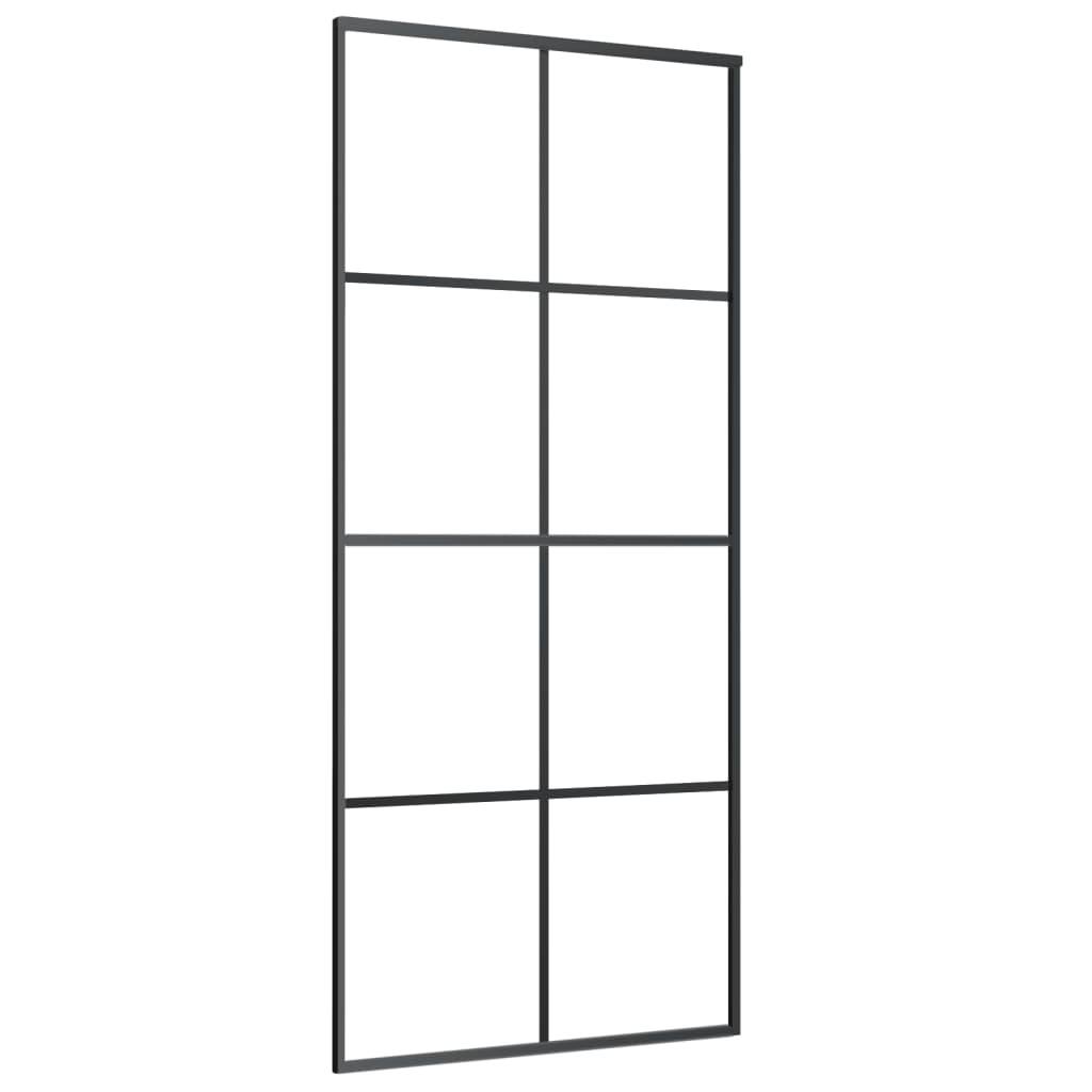 Klizna vrata od aluminija i stakla ESG 90 x 205 cm crna