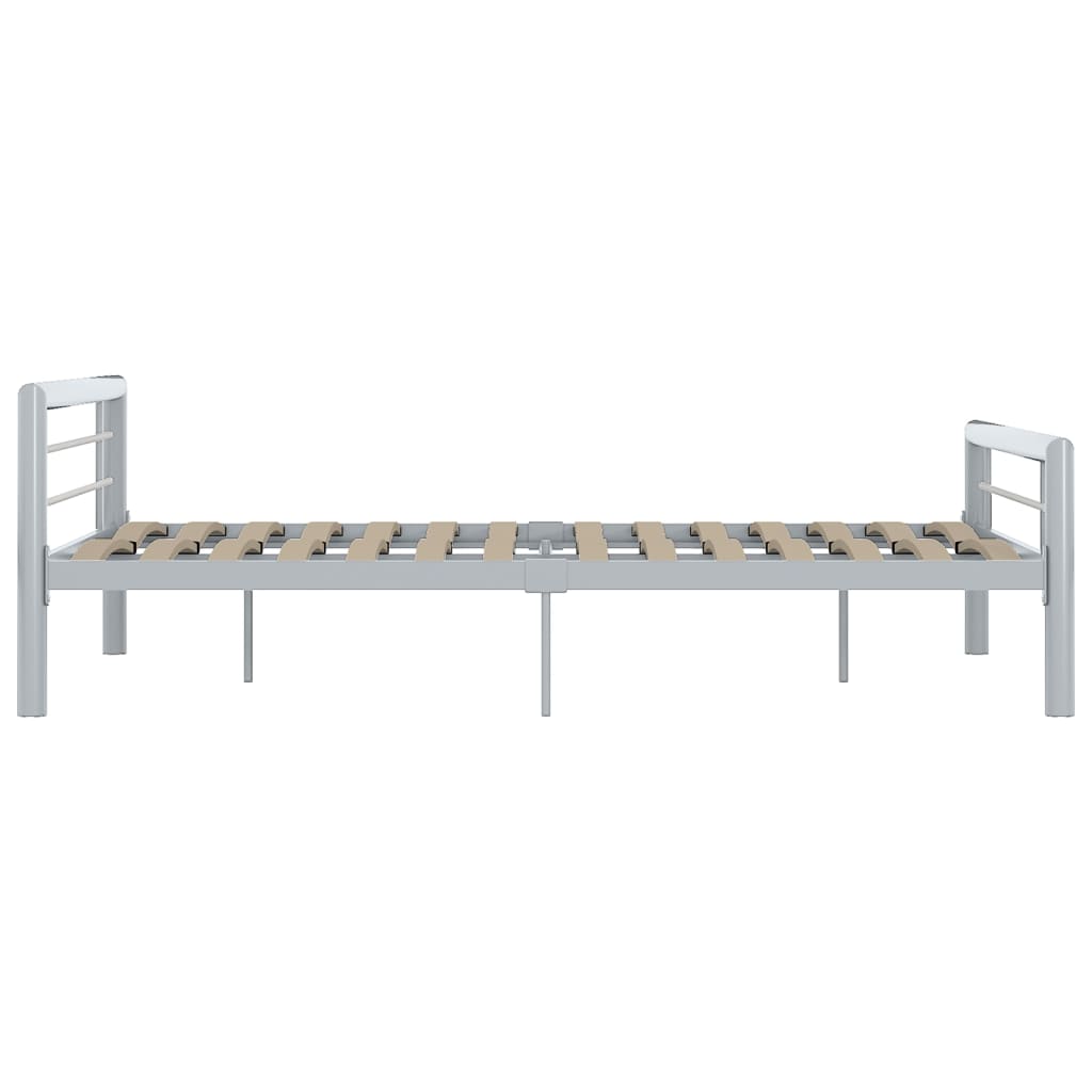 Okvir za krevet sivo-bijeli metalni 140 x 200 cm