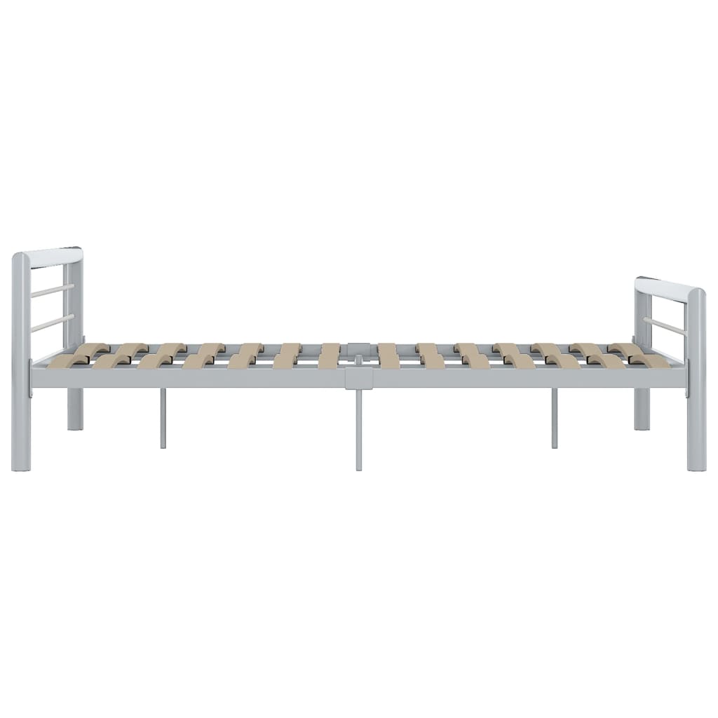 Okvir za krevet sivo-bijeli metalni 160 x 200 cm