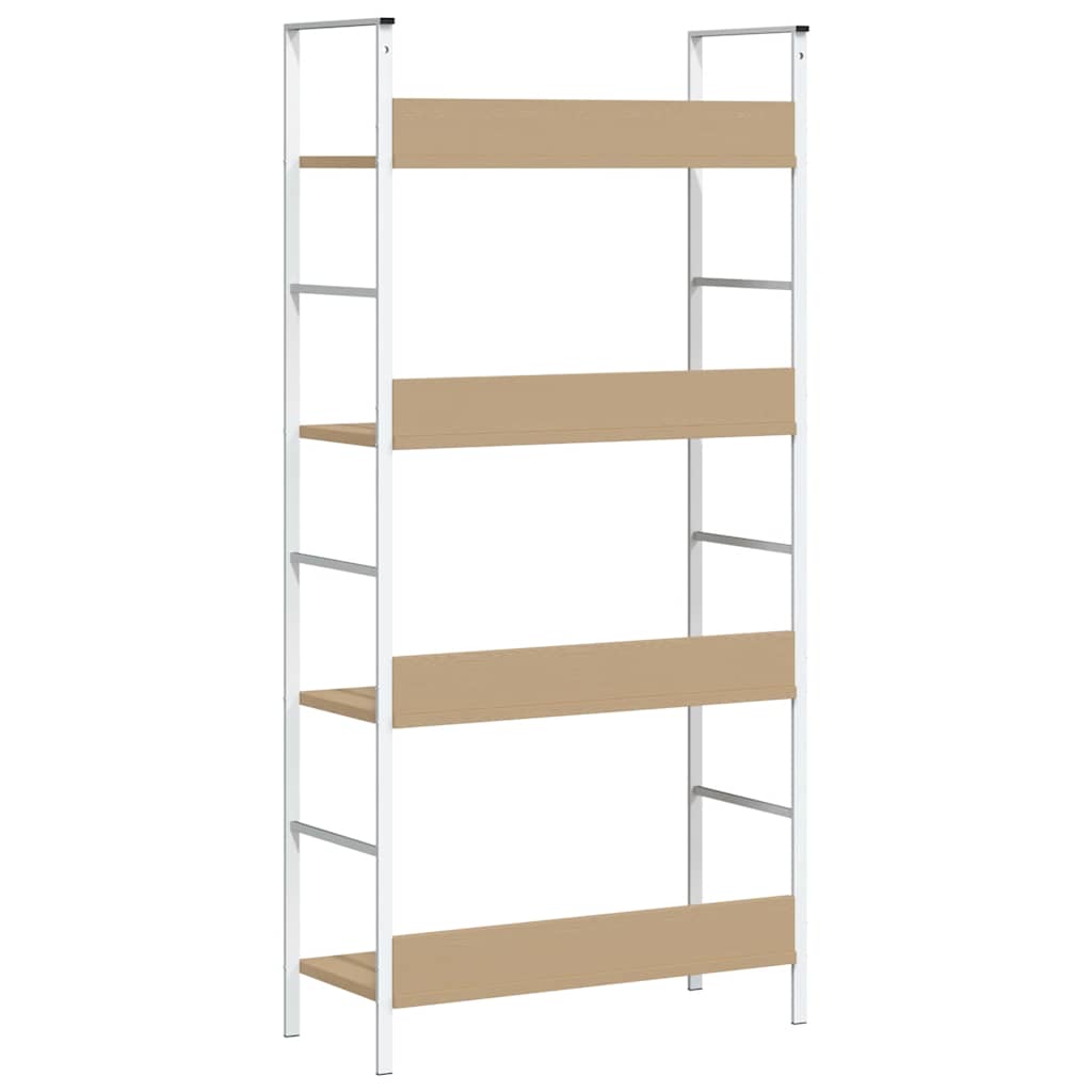 Police za knjige s 4 razine boja hrasta 60x27,6x124,5 cm drvene