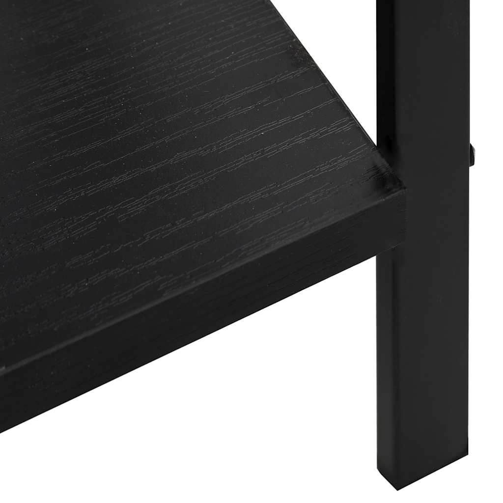 Police za knjige s 5 razina crne 60 x 27,6 x 158,5 cm drvene
