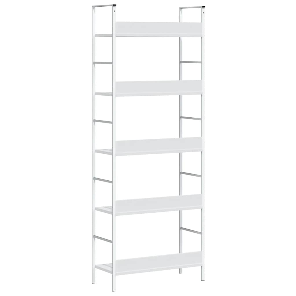 Police za knjige s 5 razina crne 60 x 27,6 x 158,5 cm drvene