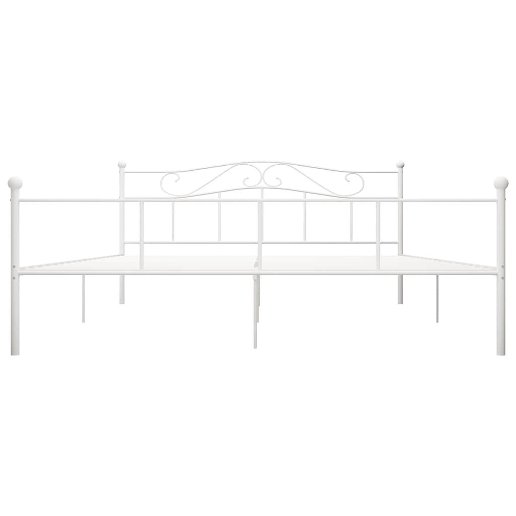 Okvir za krevet bijeli metalni 180 x 200 cm