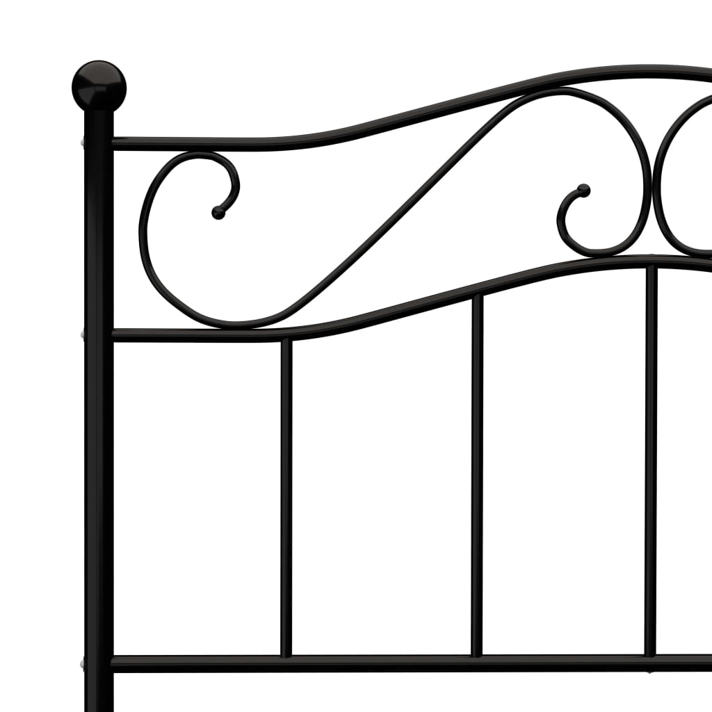 Okvir za krevet crni metalni 90 x 200 cm