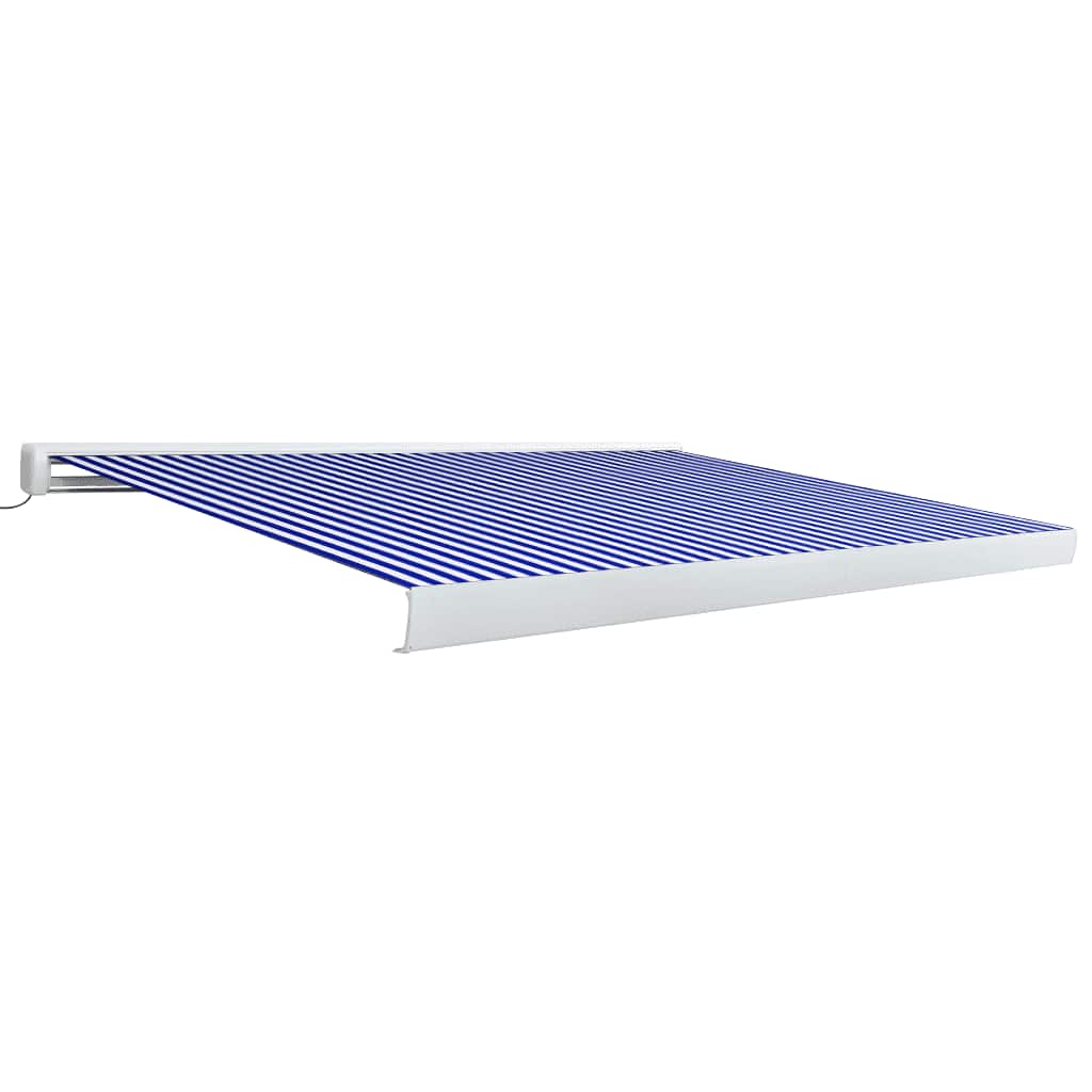 Motorizirana kazetna tenda 400 x 300 cm plavo-bijela