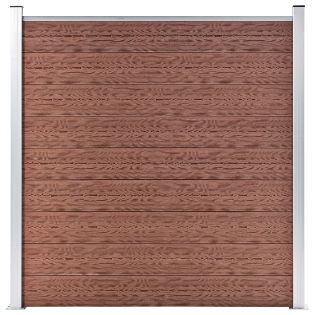 Vrtna ograda od WPC-a 1564 x 186 cm smeđa