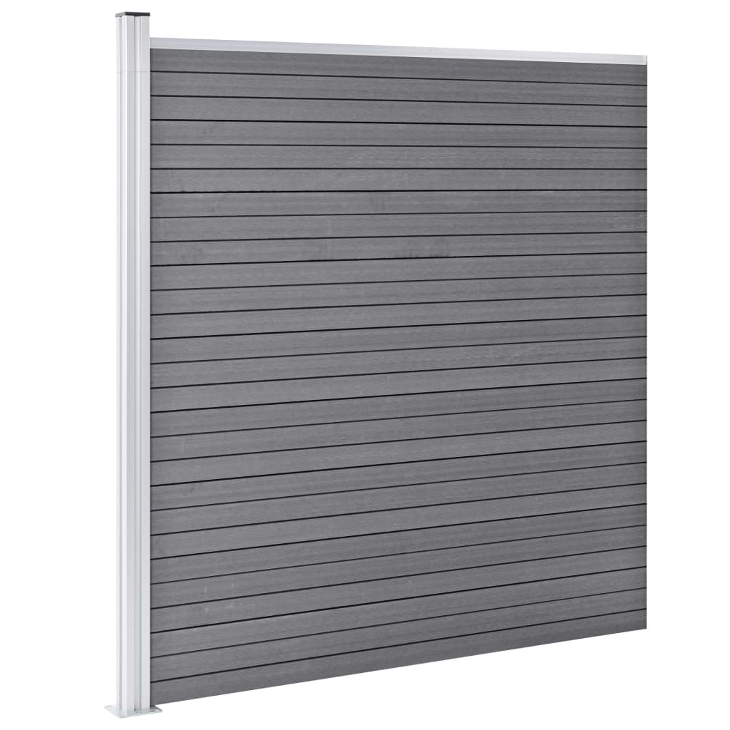Vrtna ograda WPC 526 x 186 cm siva