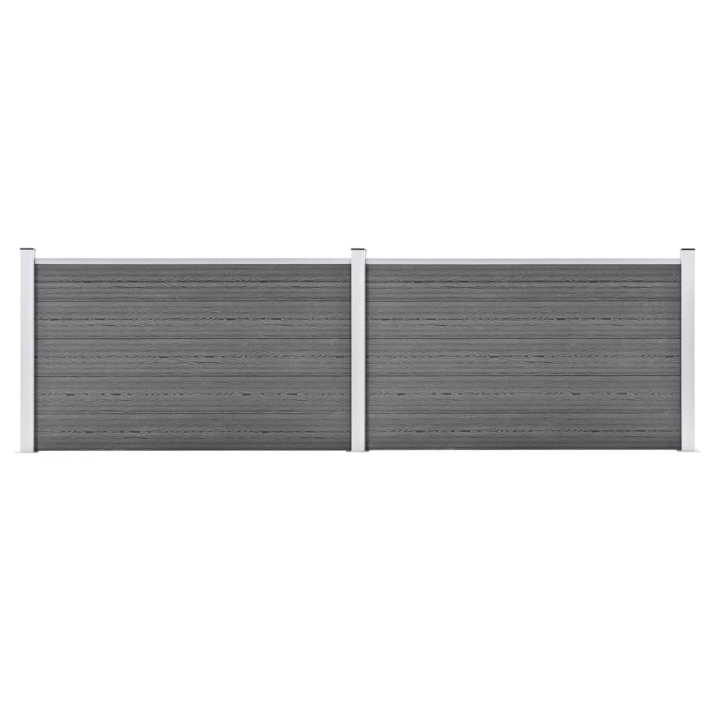 Vrtna ograda od WPC-a 353 x 106 cm siva