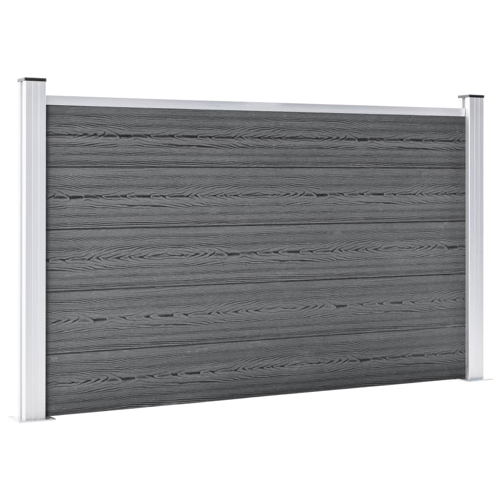 Vrtna ograda od WPC-a 353 x 106 cm siva