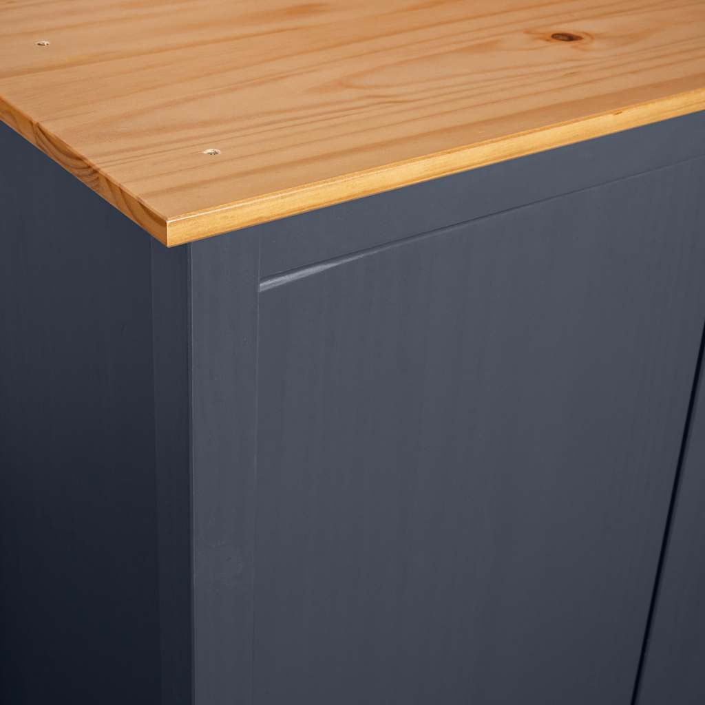 Dvokrilni ormar Hill sivi 89 x 50 x 170 cm od masivne borovine