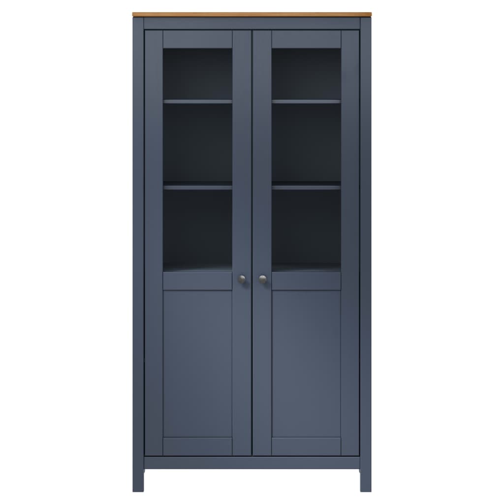 Visoka komoda Hill siva 85 x 37 x 170,5 cm od masivne borovine