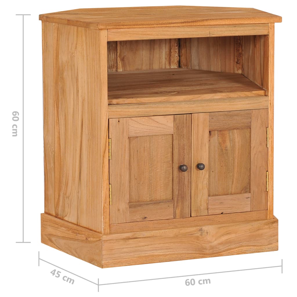 idaXL Kutna komoda 60 x 45 x 60 cm od masivne tikovine