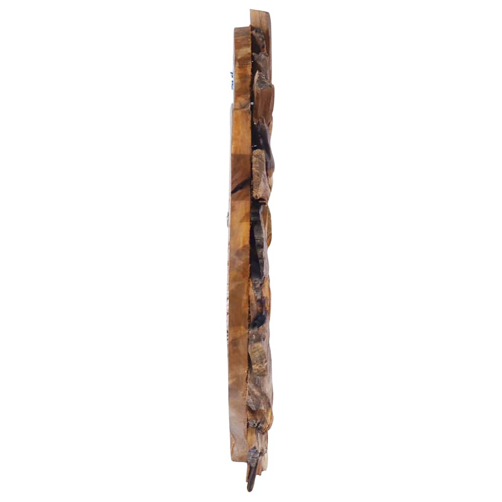 Zidno ogledalo od tikovine 40 cm okruglo