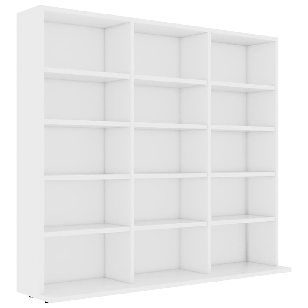 Ormarić za CD-ove bijeli 100 x 23 x 89,5 cm konstruirano drvo