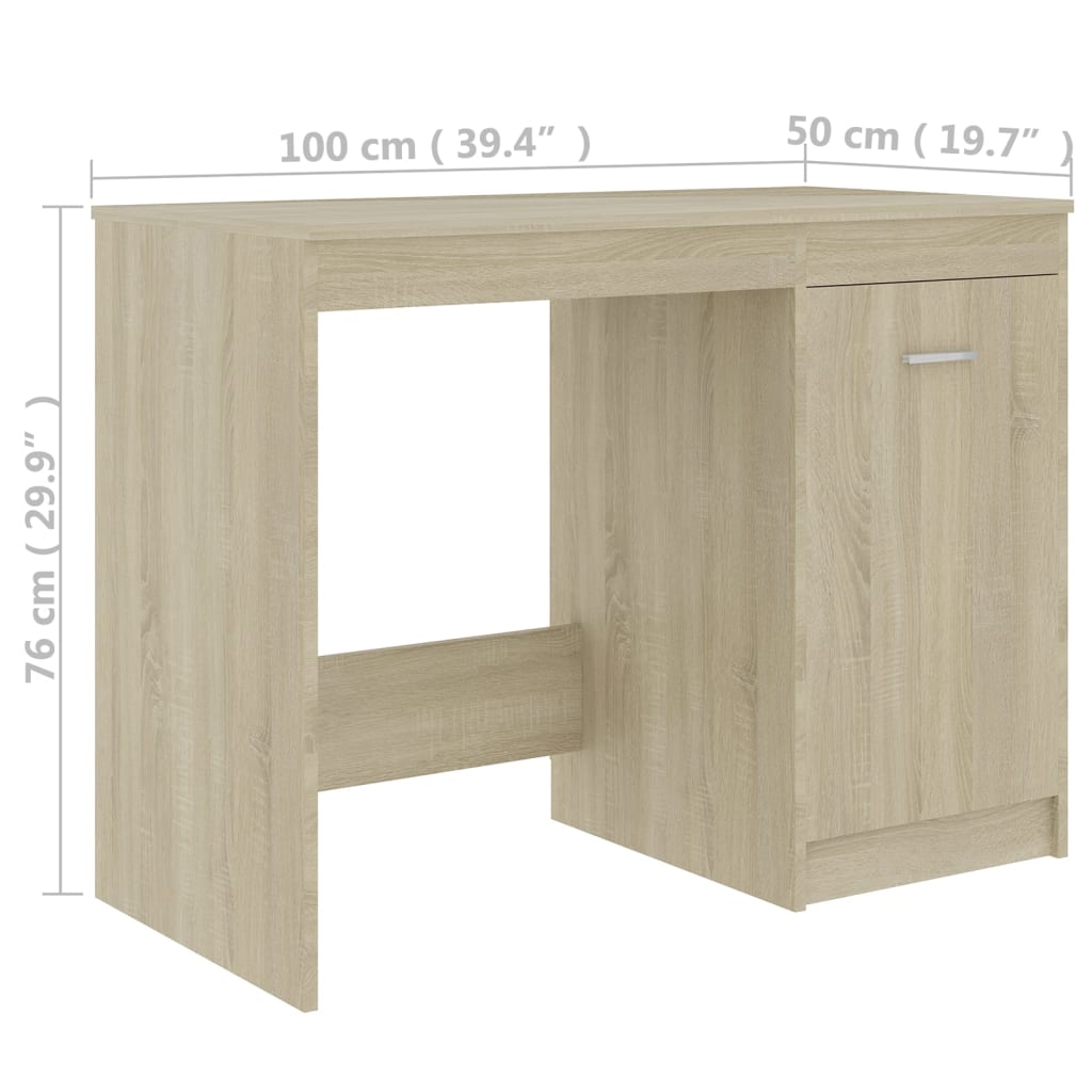 Radni stol boja hrasta sonome 100x50x76 cm konstruirano drvo