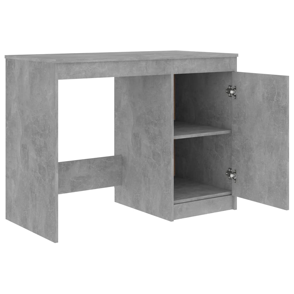 Radni stol siva boja betona 100 x 50 x 76 cm konstruirano drvo