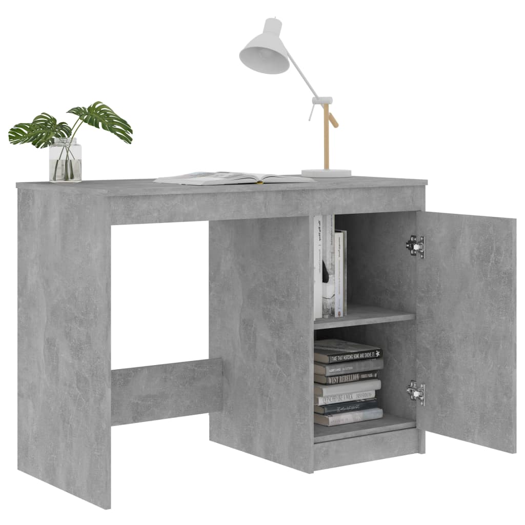 Radni stol siva boja betona 100 x 50 x 76 cm konstruirano drvo