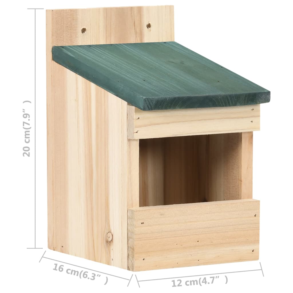 Kućice za ptice 4 kom 12 x 16 x 20 cm od jelovine