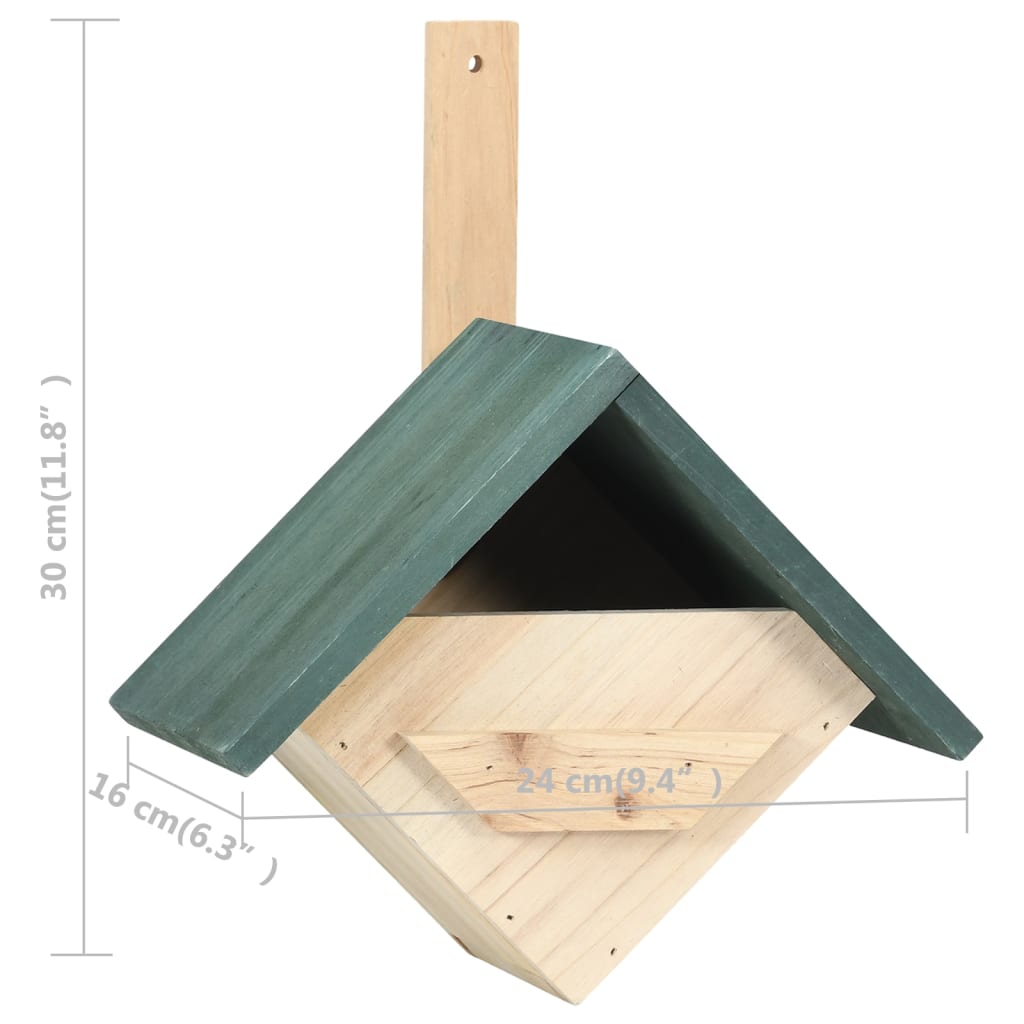 Kućice za ptice 4 kom 24 x 16 x 30 cm od jelovine