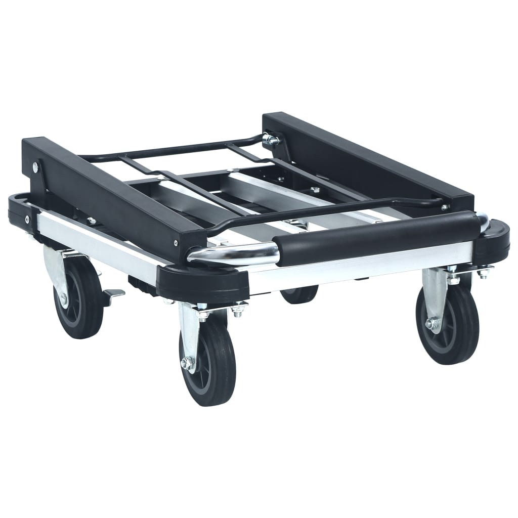 Sklopiva transportna kolica 150 kg aluminijska srebrna