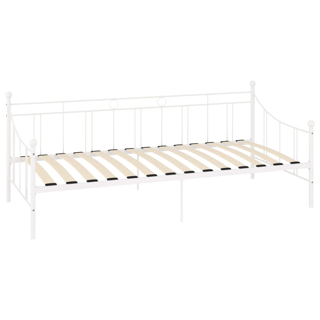 Okvir za dnevni ležaj bijeli metalni 90 x 200 cm