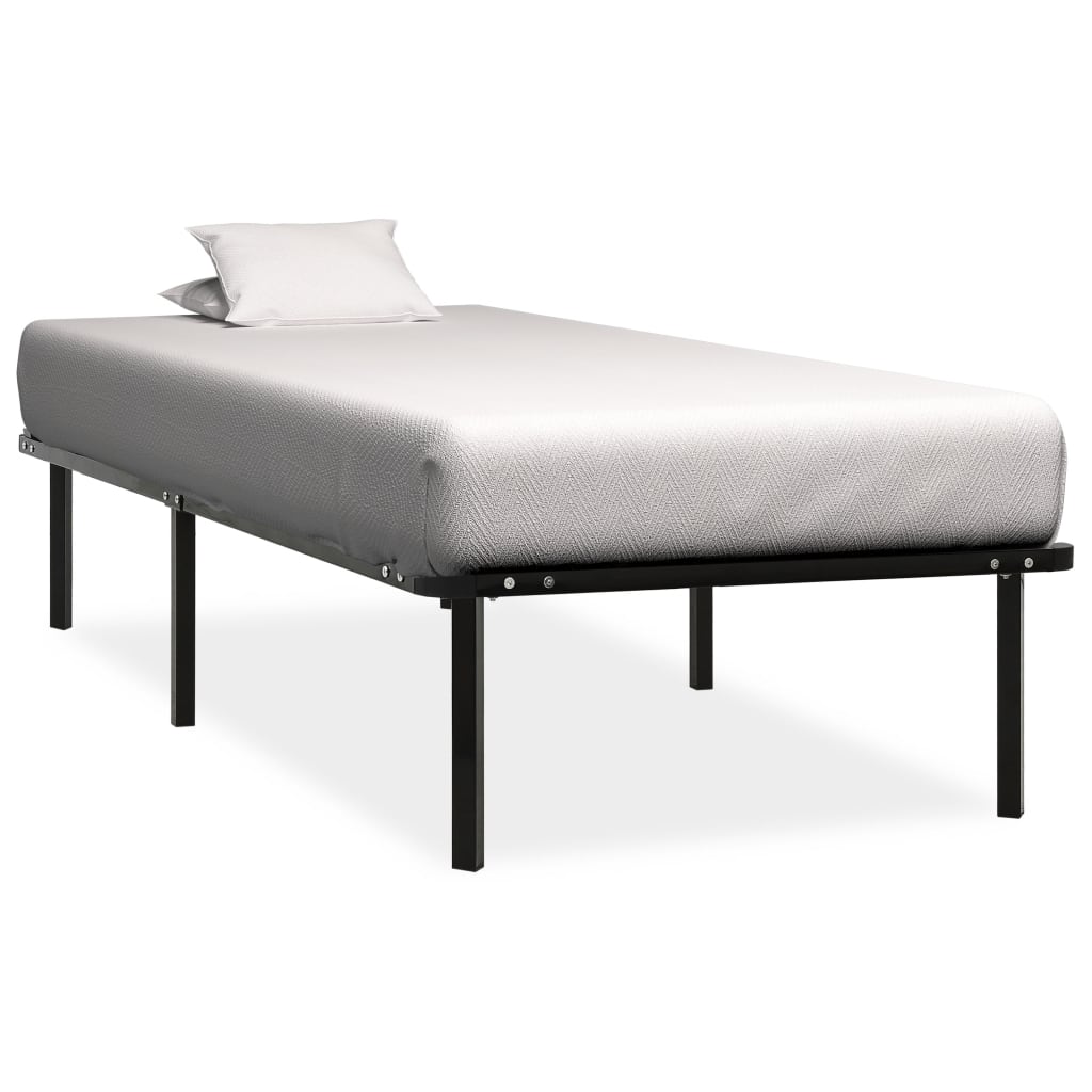 Okvir za krevet crni metalni 100 x 200 cm