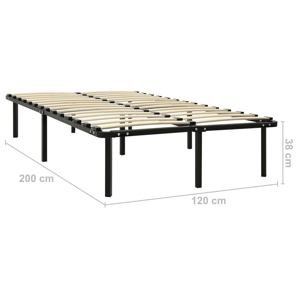 Okvir za krevet crni metalni 120 x 200 cm