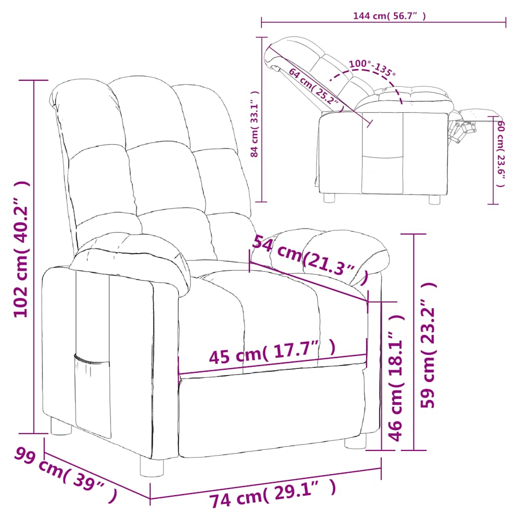 Naslonjač od tkanine tamnosivi
