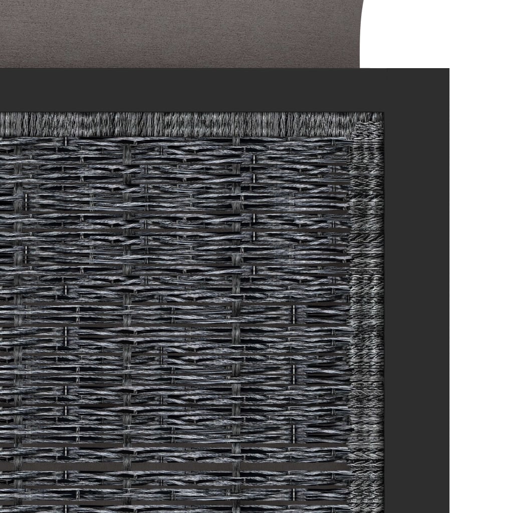 Modularna kutna sofa od poliratana s desnim naslonom antracit