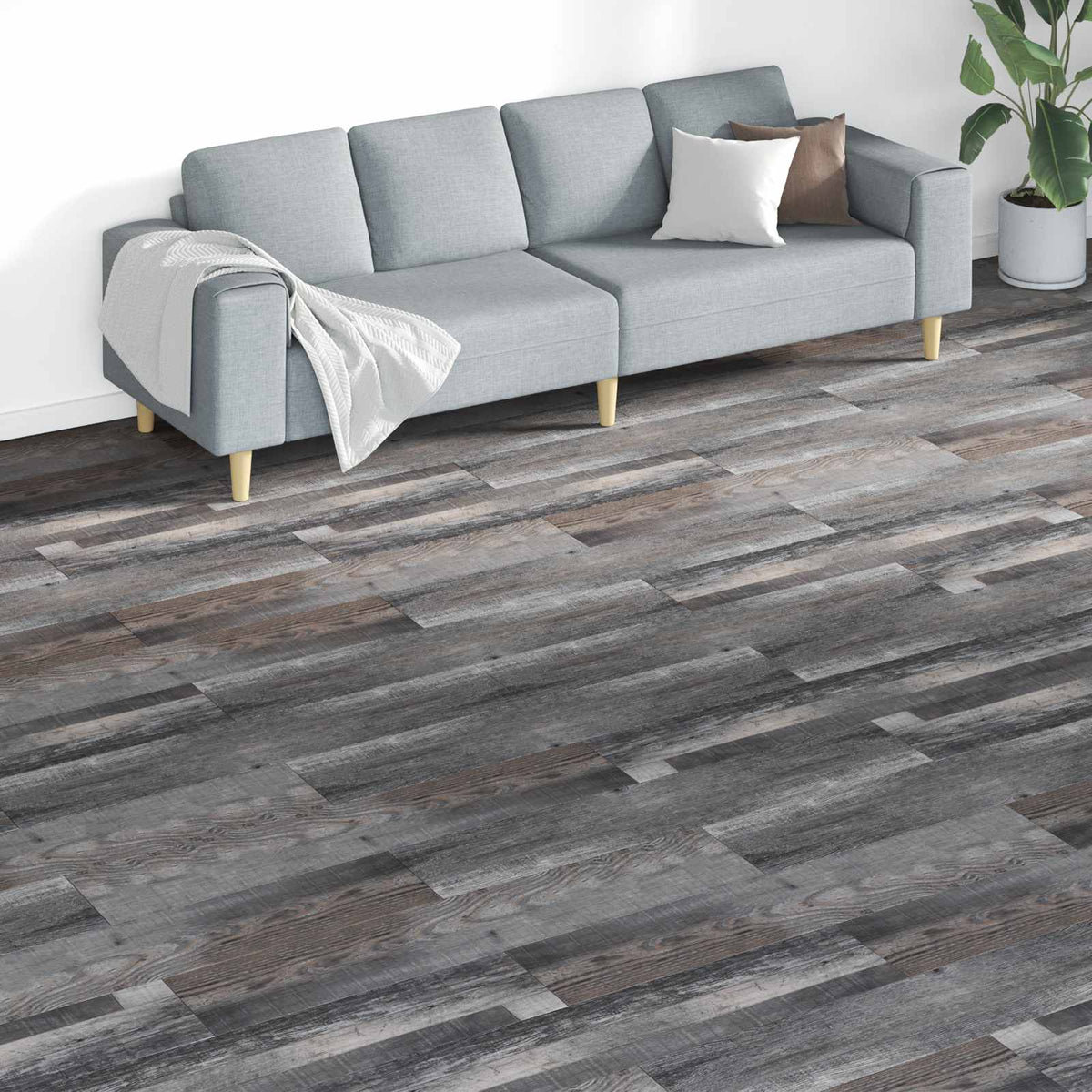 Podne daske Sivi 5,26 m² 18 kom. PVC