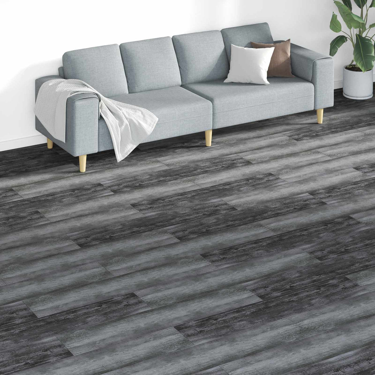 Podne daske Sivi 5,26 m² 18 kom. PVC
