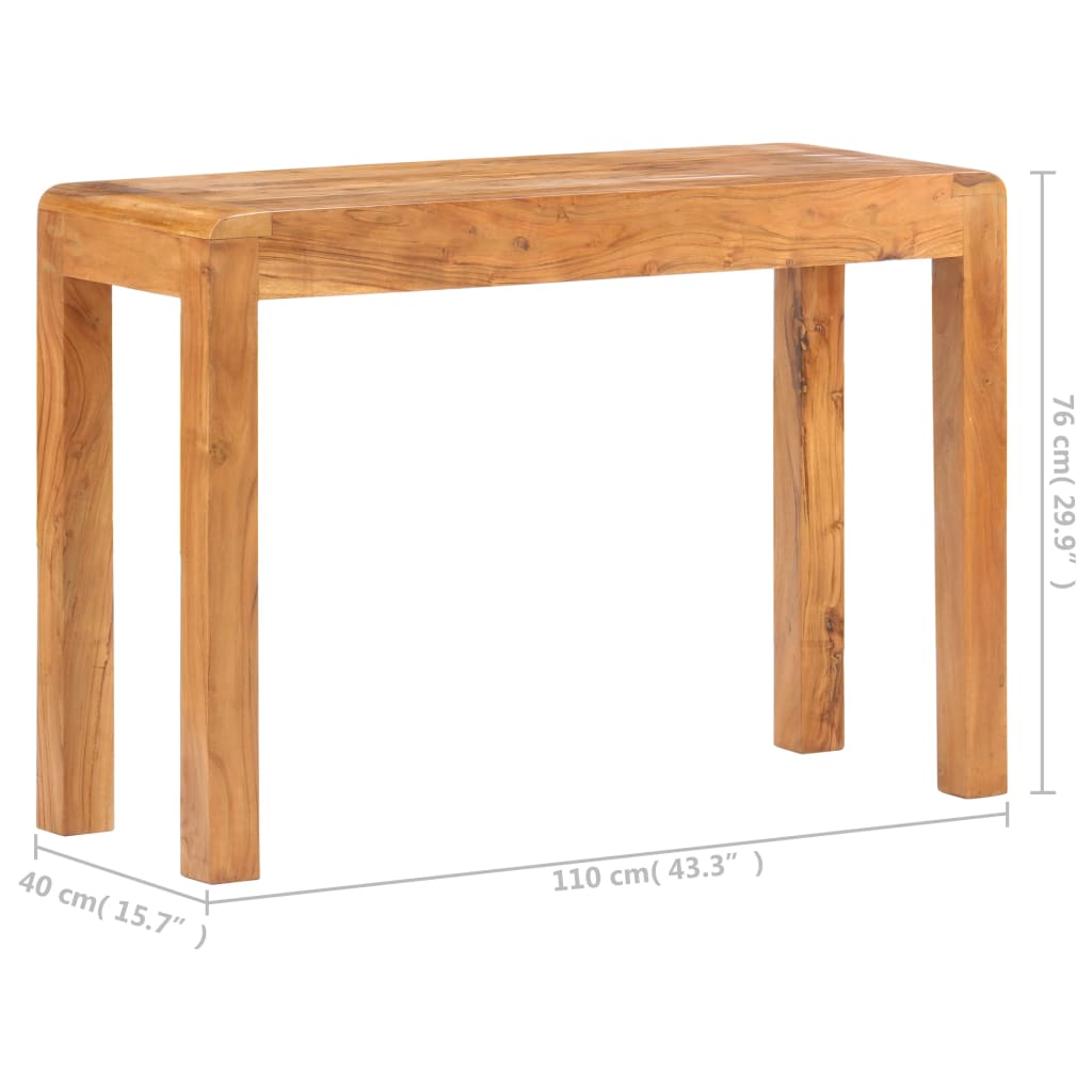 Konzolni stol 110x40x76 cm drvo bagrema s premazom boje meda