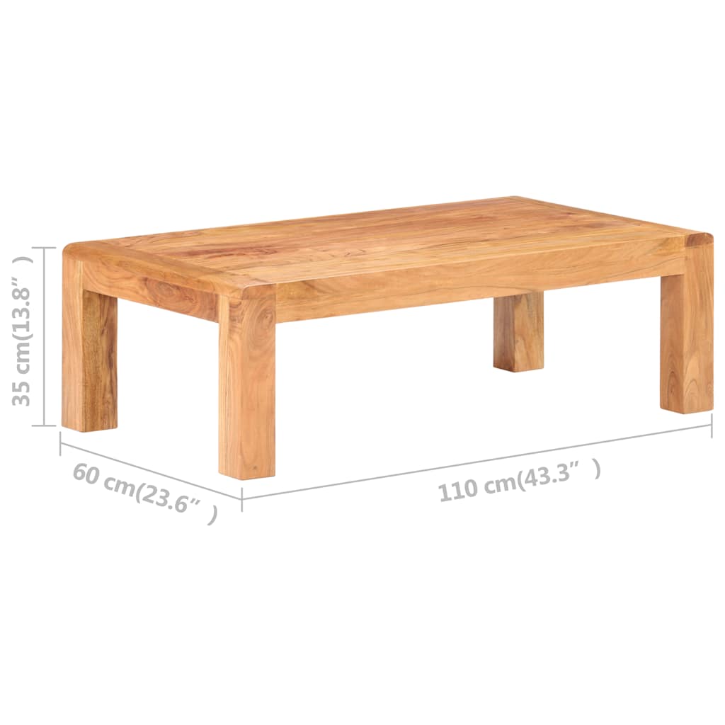 Stolić za kavu 110x60x35 cm drvo bagrema s premazom boje meda