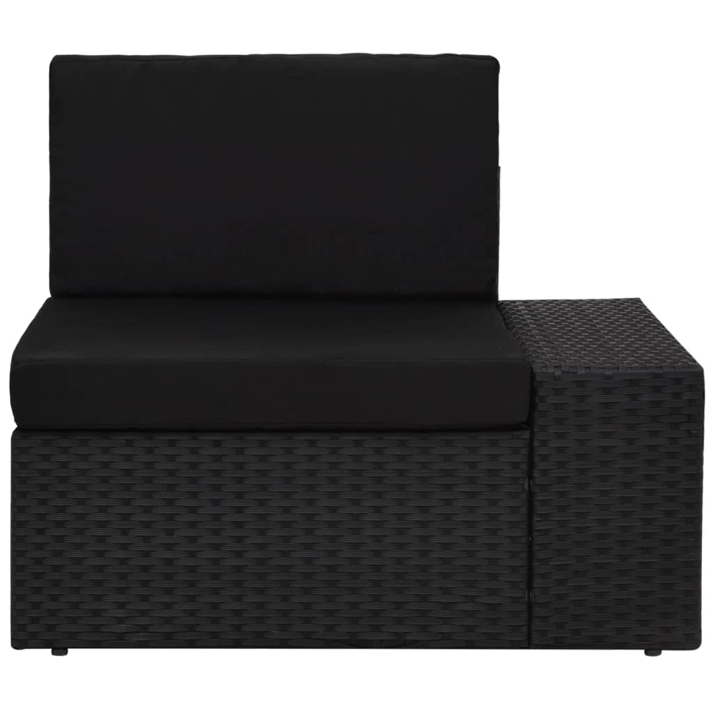 5-dijelna vrtna garnitura od poliratana crna