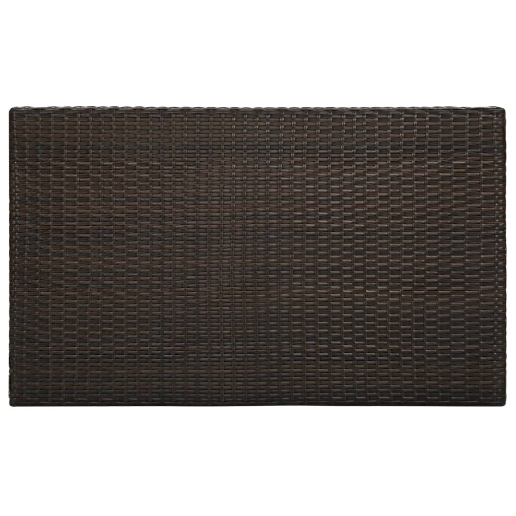 Vrtni barski stol smeđi 100 x 60,5 x 110,5 cm od poliratana