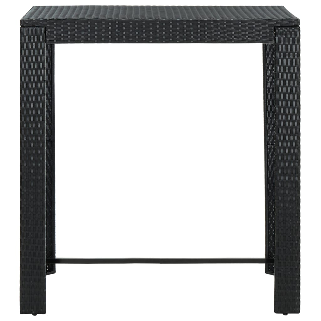 Vrtni barski stol crni 100 x 60,5 x 110,5 cm od poliratana