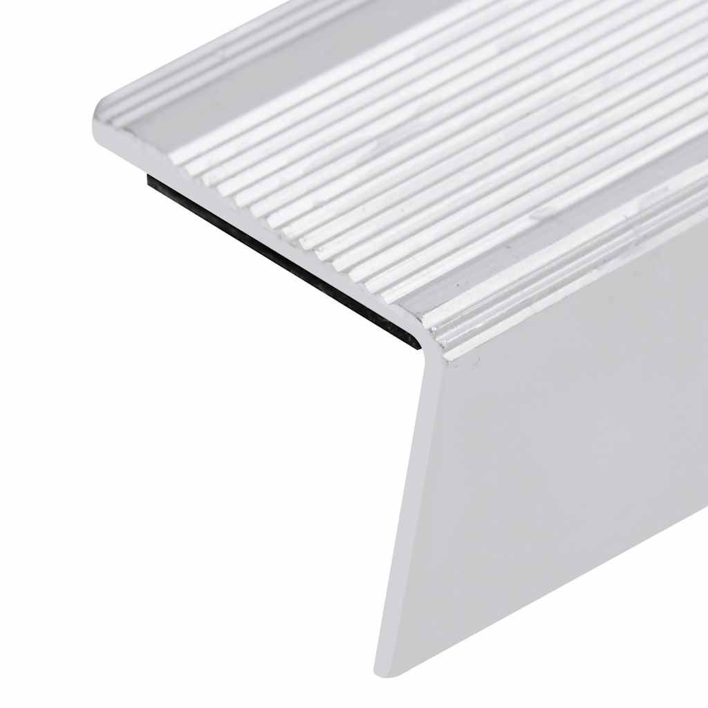 Rubnjaci za stepenice L-oblik 15 kom aluminijski 90 cm srebrni