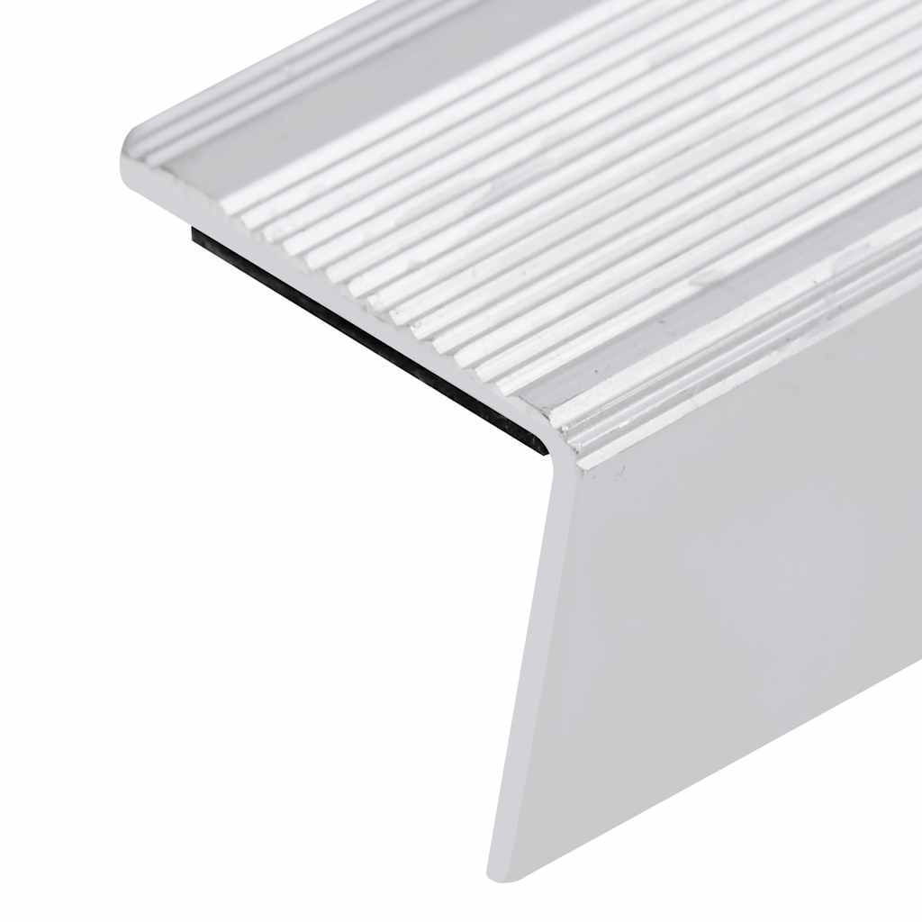 Rubnjaci za stepenice L-oblik 15 kom aluminijski 100 cm srebrni