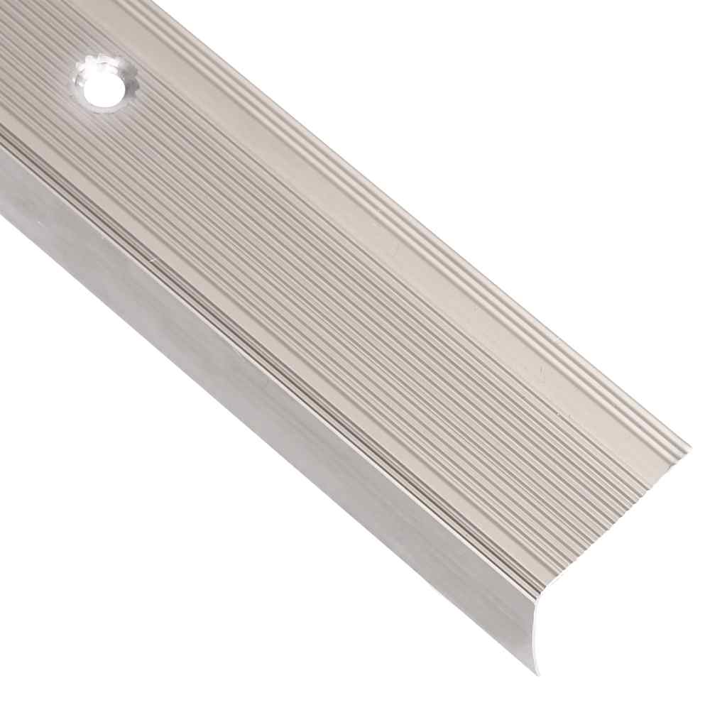 Rubnjaci za stepenice L-oblika 5 kom aluminijski 100 cm bež