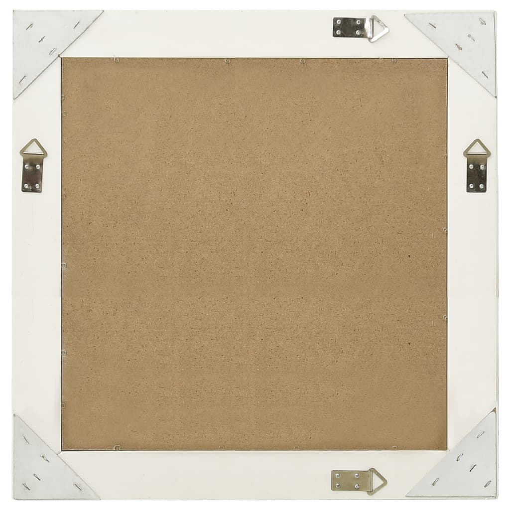 Zidno ogledalo u baroknom stilu 60 x 60 cm bijelo