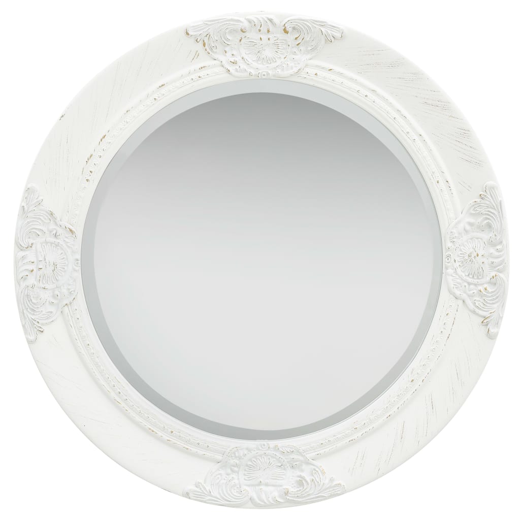 Zidno ogledalo u baroknom stilu 50 cm bijelo